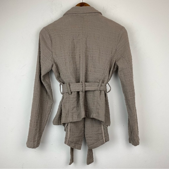 Free People size XS Women’s Taupe Belted Wrap Cardigan Sweater Jacket - Picture 8 of 9